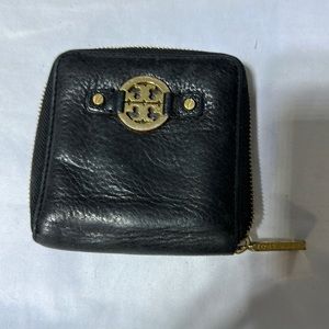 Black, leather Tory Burch wallet